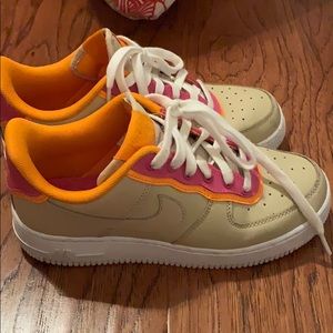 tan nike air force ones